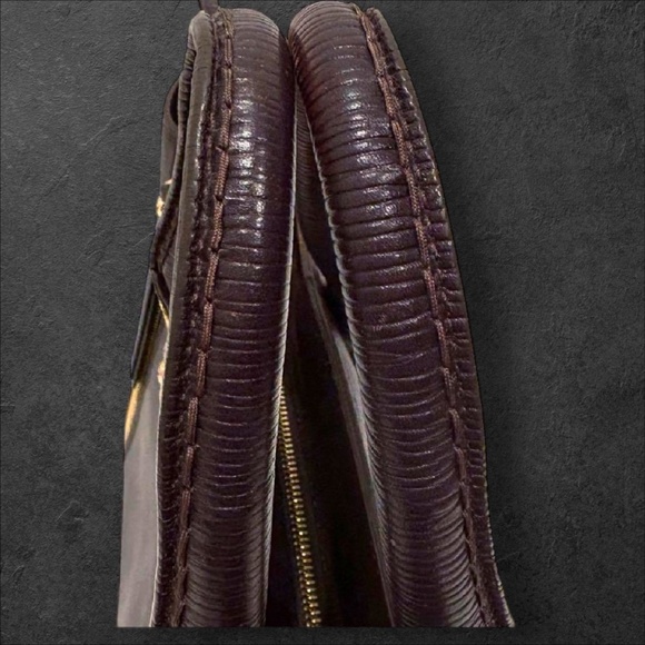 Henri Bendel West 57th Large Satchel in Eggplant Epi Leather - Picture 13 of 17